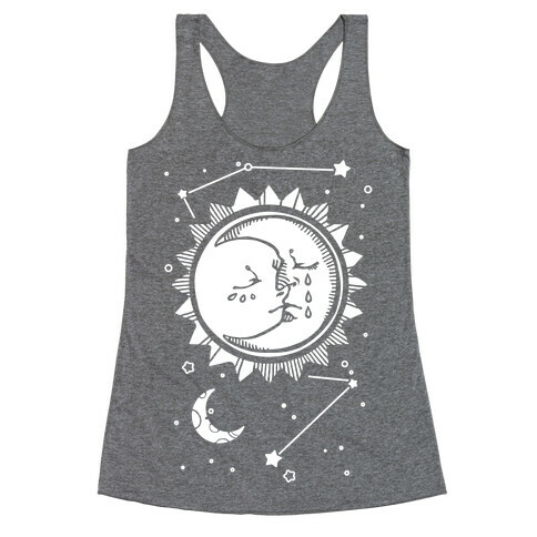 Sun and Moon Faces Racerback Tank Top