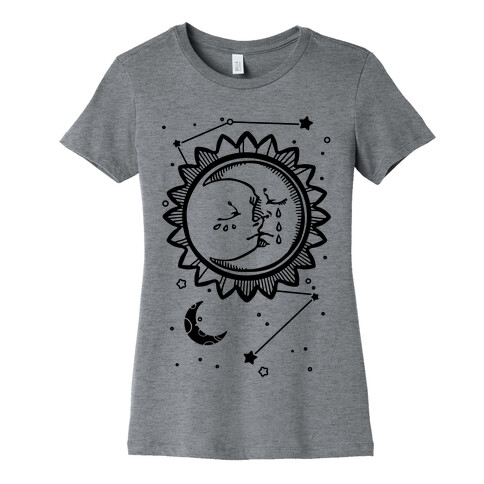 Sun and Moon Faces Womens T-Shirt