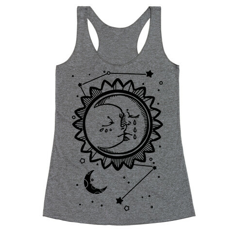 Sun and Moon Faces Racerback Tank Top