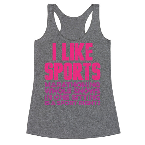 I Like Sports Racerback Tank Top