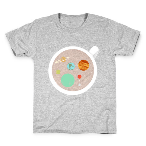 Coffee & Space Planets Kids T-Shirt