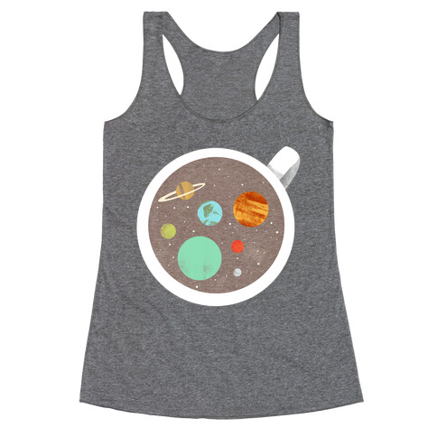 Coffee & Space Planets Racerback Tank Top