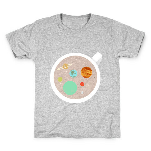 Coffee & Space Planets Kids T-Shirt