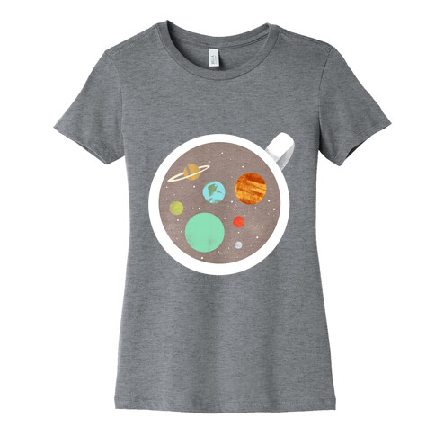Coffee & Space Planets Womens T-Shirt