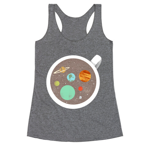 Coffee & Space Planets Racerback Tank Top