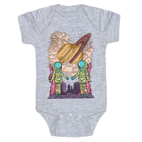 The Lovers in Space Baby One-Piece