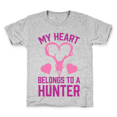 My Heart Belongs To A Hunter Kids T-Shirt