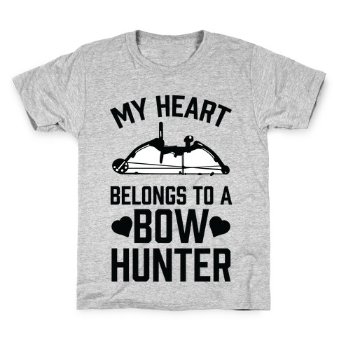 My Heart Belongs To A Bow Hunter Kids T-Shirt