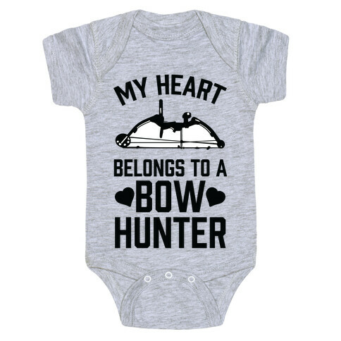 My Heart Belongs To A Bow Hunter Baby One-Piece