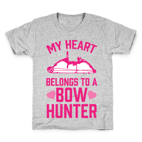 My Heart Belongs To A Bow Hunter Kids T-Shirt