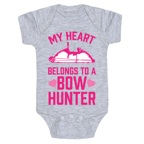 My Heart Belongs To A Bow Hunter Baby One-Piece