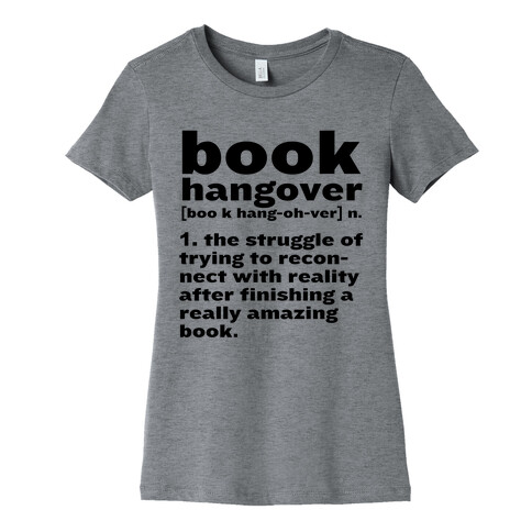 Book Hangover Definition Womens T-Shirt
