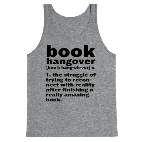 Book Hangover Definition Tank Top