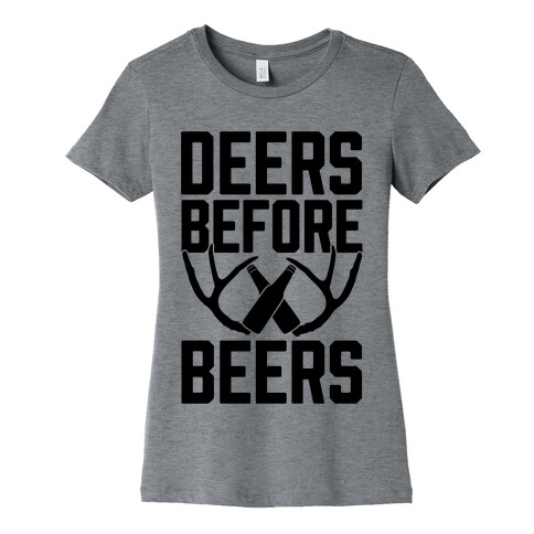 Deers Before Beers Womens T-Shirt
