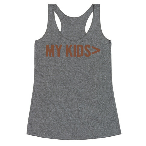 My Kids are Greater Than.. Racerback Tank Top