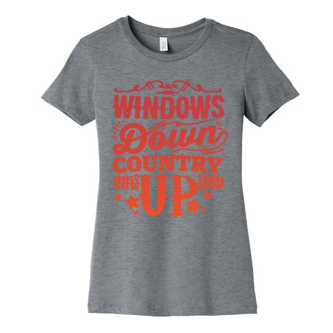 Windows Down Country Up Womens T-Shirt