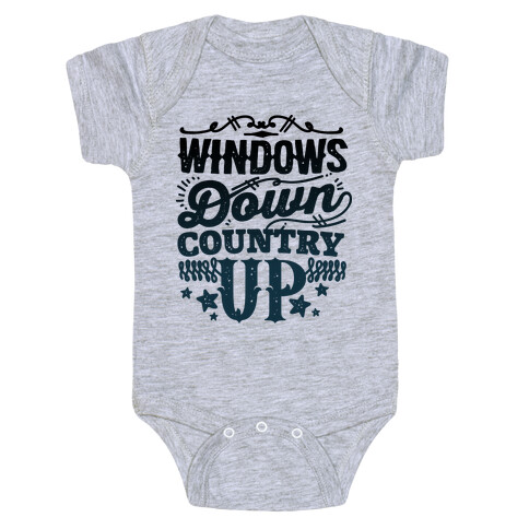 Windows Down Country Up Baby One-Piece