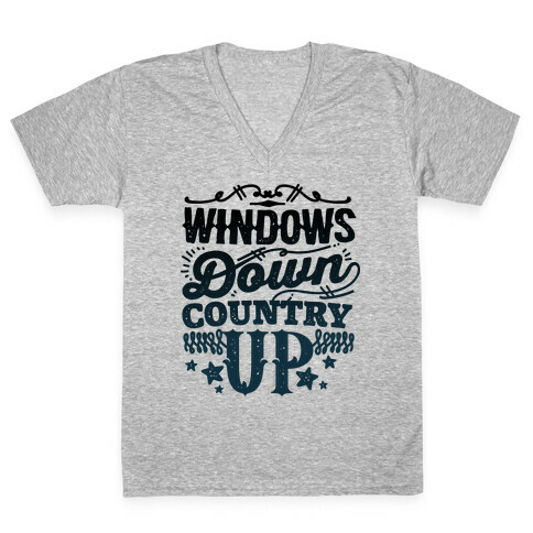 Windows Down Country Up V-Neck Tee Shirt