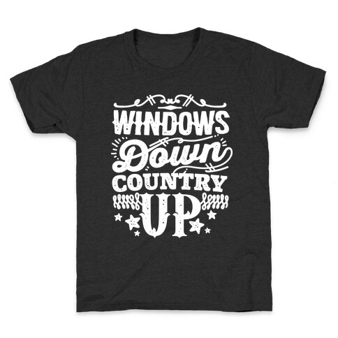 Windows Down Country Up Kids T-Shirt