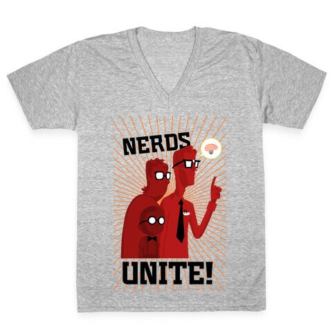 Nerds Unite V-Neck Tee Shirt