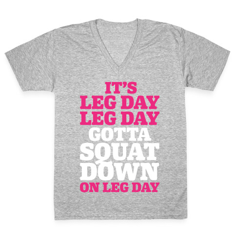 Gotta Squat Down On Leg Day V-Neck Tee Shirt