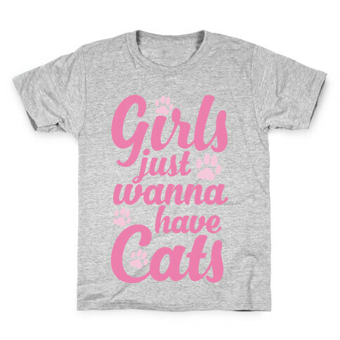 Girls Just Wanna Have Cats Kids T-Shirt