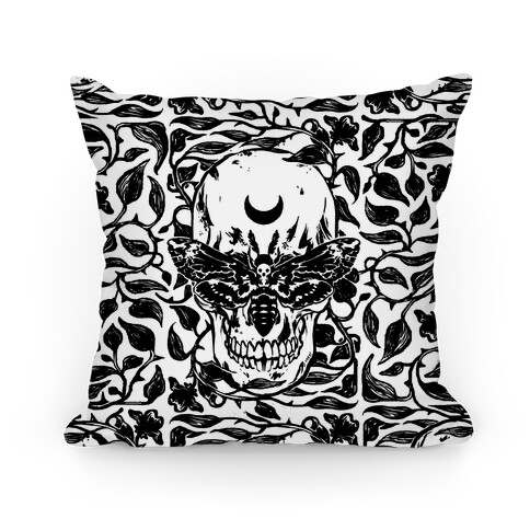 Skull Moth Pillow