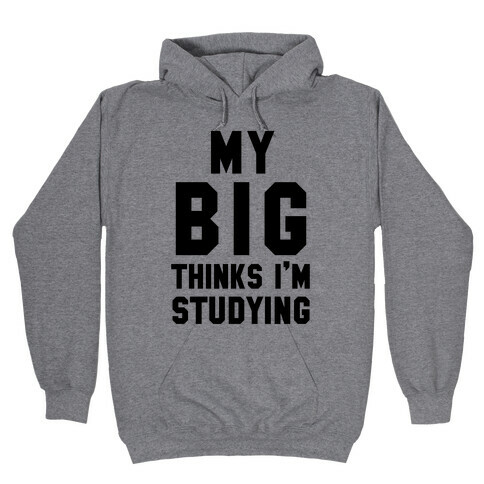 My Big Thinks I'm Studying Hooded Sweatshirt