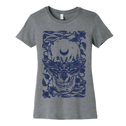 Skull Moth Womens T-Shirt