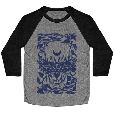 Skull Moth Baseball Tee