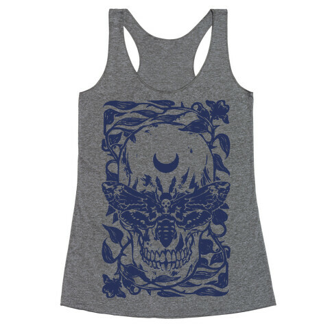 Skull Moth Racerback Tank Top