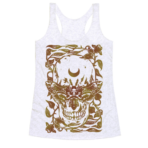 Skull Moth Racerback Tank Top