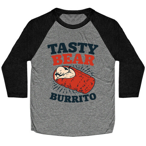 Tasty Bear Burrito Baseball Tee