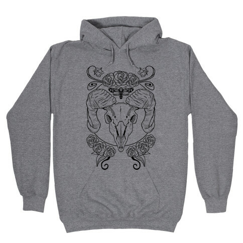 Skull of Ram Hooded Sweatshirt