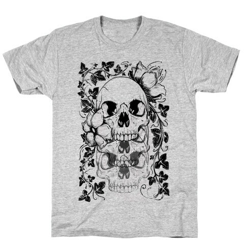 Skull of Vines and Flowers T-Shirt