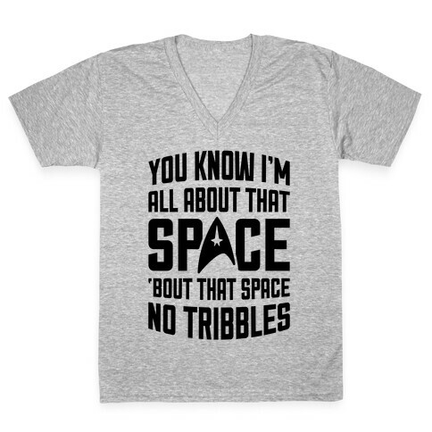 You Know I'm All About That Space V-Neck Tee Shirt