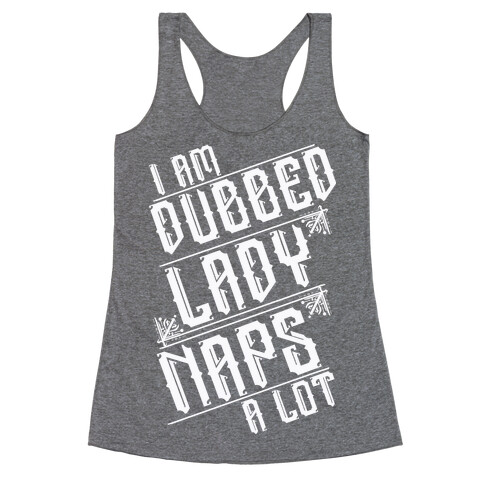 Lady Naps A Lot Racerback Tank Top