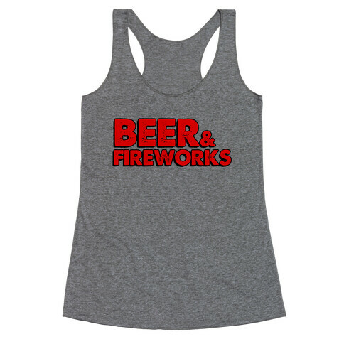 Beer & Fireworks Racerback Tank Top