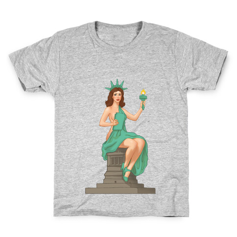 Lady Liberty Pin Up Kids T-Shirt