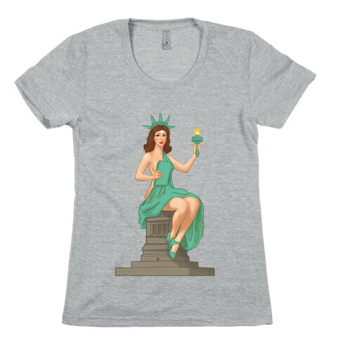 Lady Liberty Pin Up Womens T-Shirt