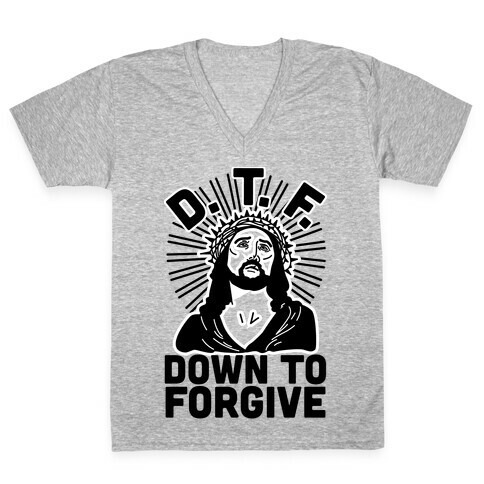 D.T.F. Jesus V-Neck Tee Shirt
