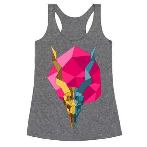 Geometric Blackbuck Skull Racerback Tank Top