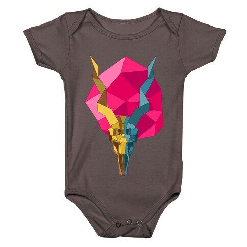 Geometric Blackbuck Skull Baby One-Piece