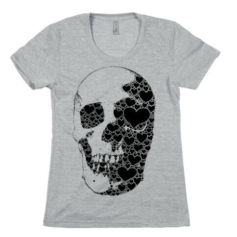 Heart Skull Womens T-Shirt