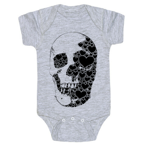 Heart Skull Baby One-Piece