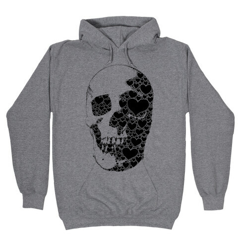 Heart Skull Hooded Sweatshirt