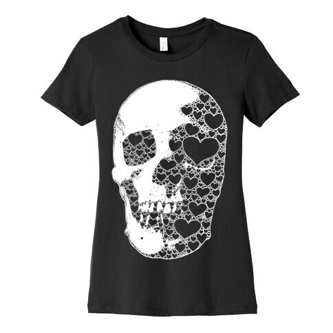 Heart Skull Womens T-Shirt