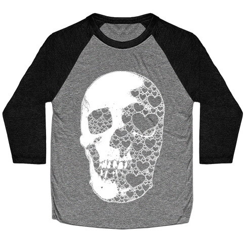 Heart Skull Baseball Tee