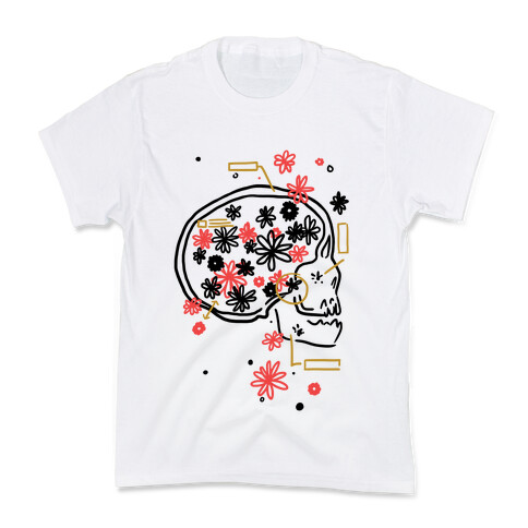Terminal Daydream Flower Skull Kids T-Shirt