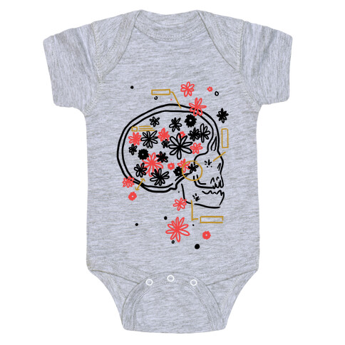 Terminal Daydream Flower Skull Baby One-Piece